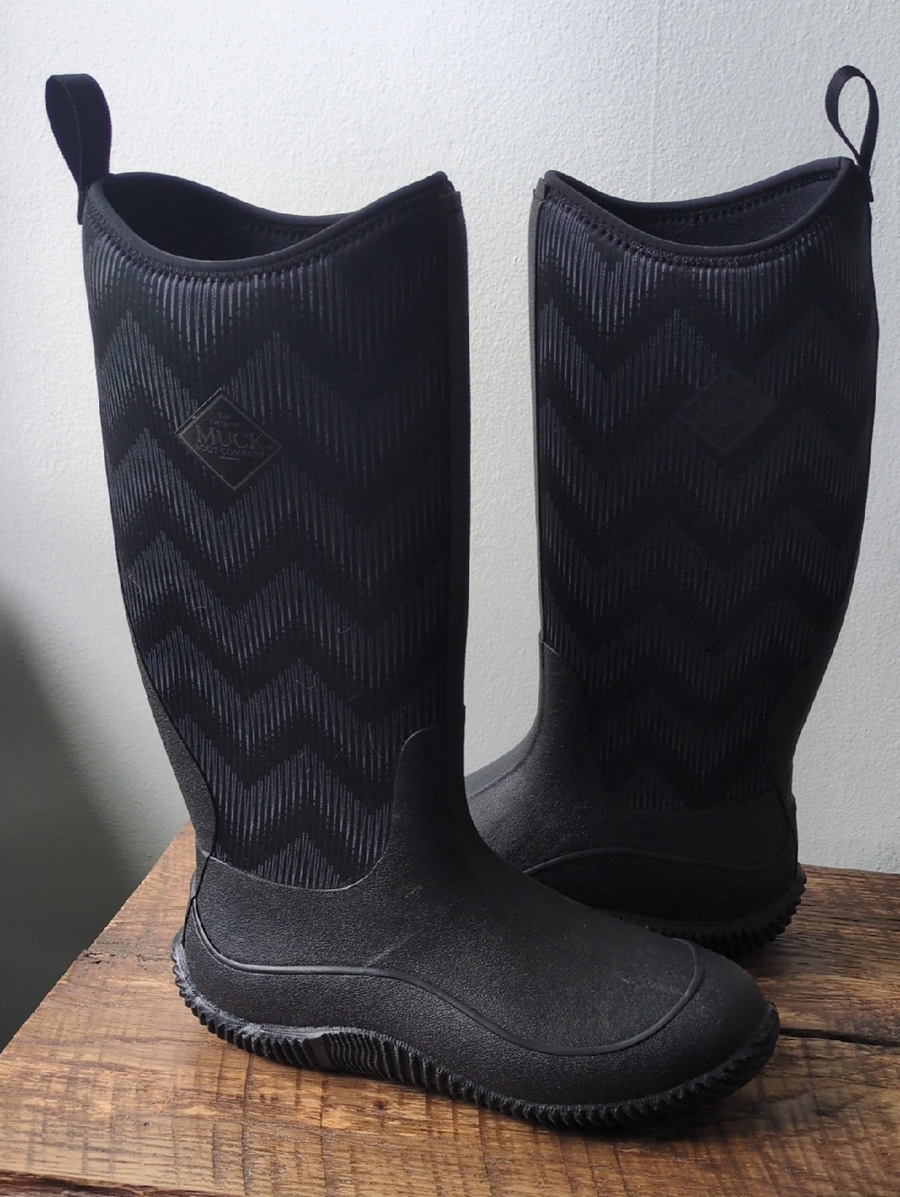 Muck Boot Company Women's Black Chevron Waterproof Work Boots